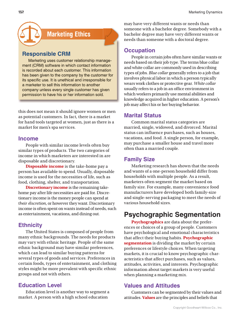Marketing Dynamics, 4th Edition page 152
