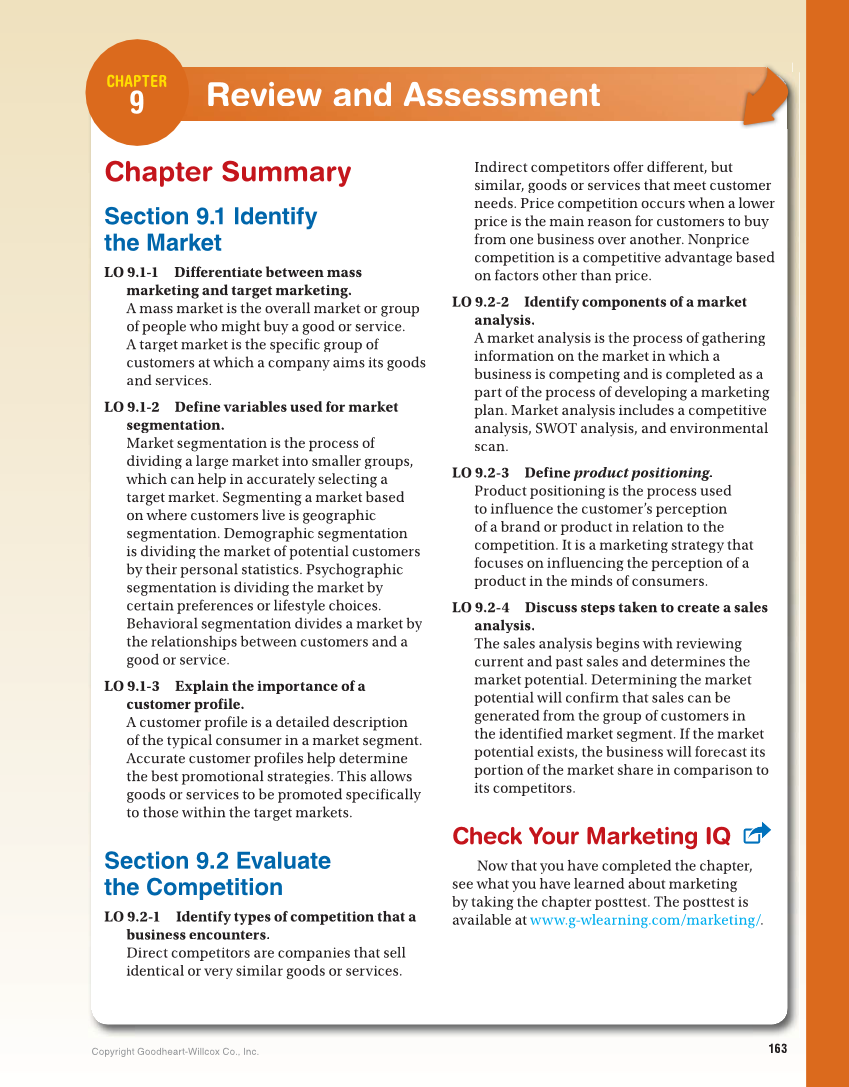 Marketing Dynamics, 4th Edition page 163