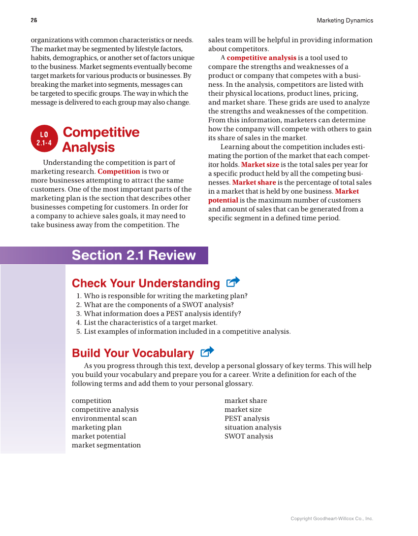 Marketing Dynamics, 4th Edition page 26