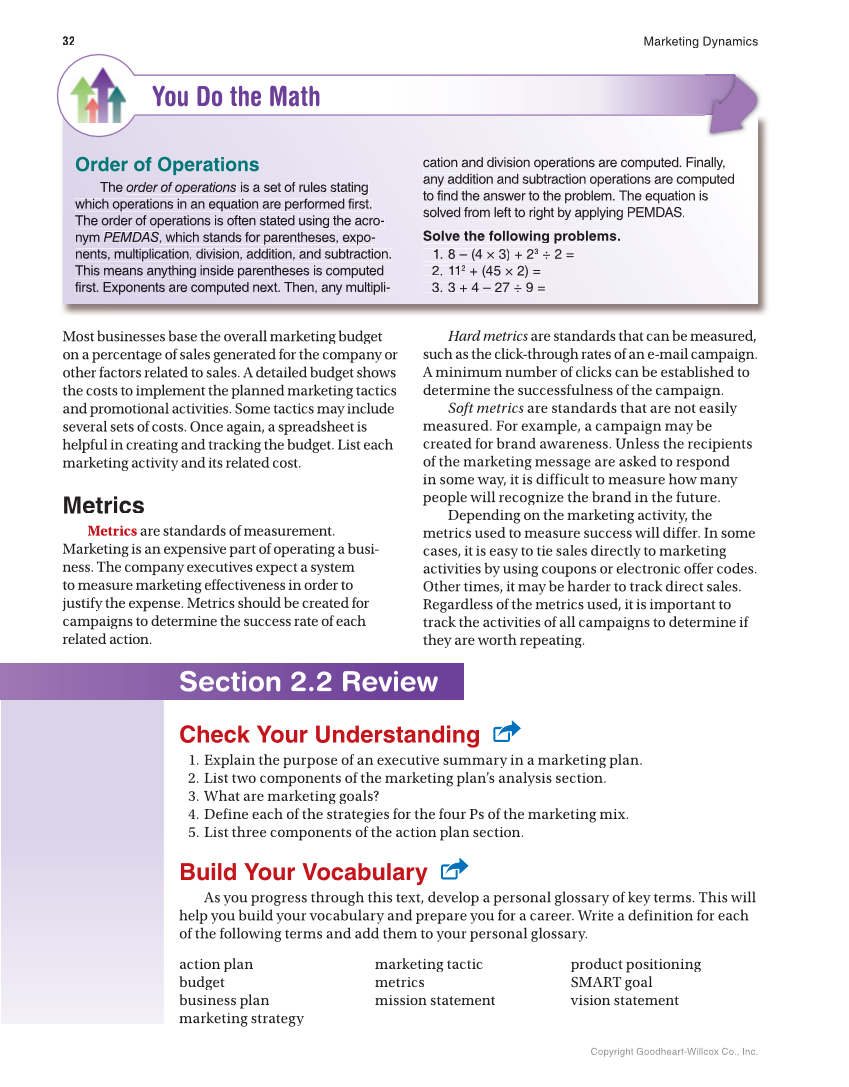 Marketing Dynamics, 4th Edition page 32