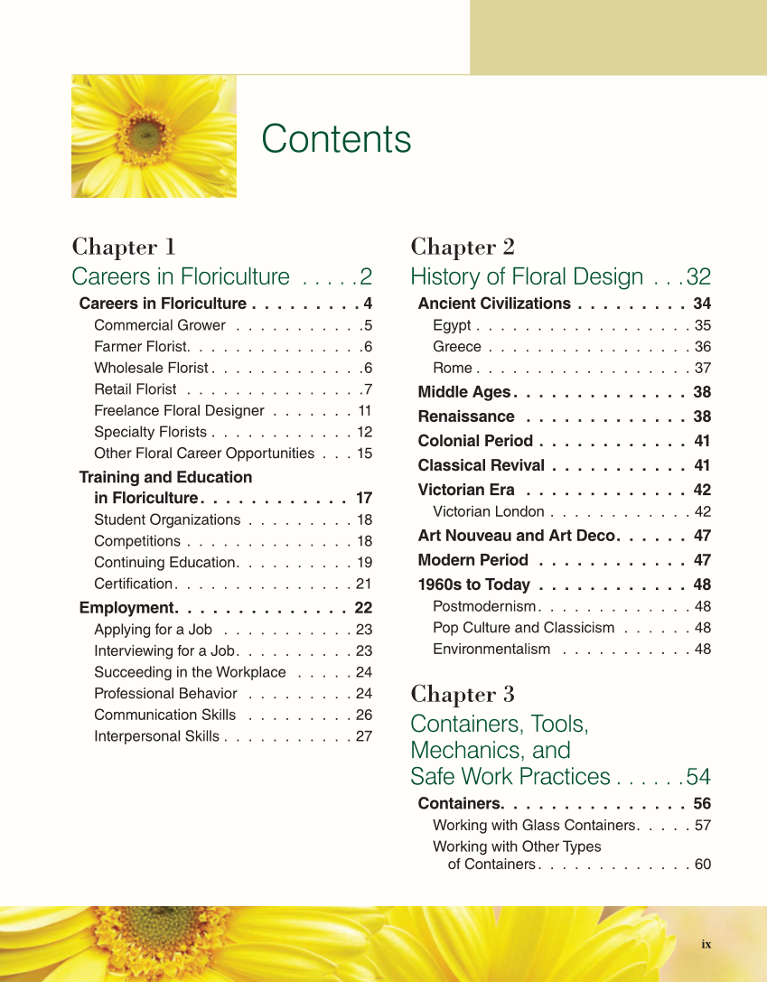 Principles of Floral Design: An Illustrated Guide, 2nd Edition page ix