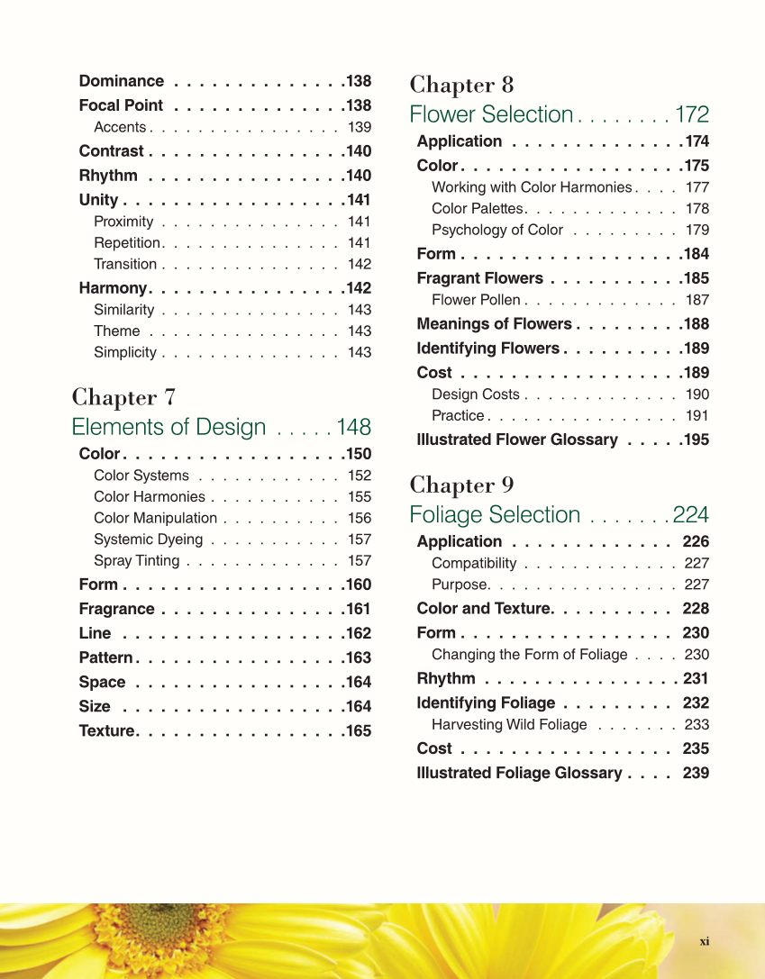 Principles of Floral Design: An Illustrated Guide, 2nd Edition page xi
