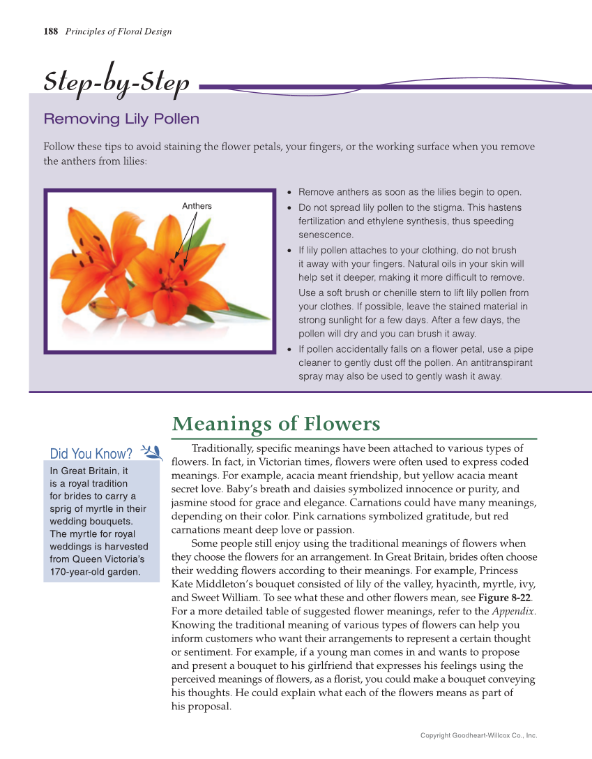 Principles of Floral Design: An Illustrated Guide, 2nd Edition page 188