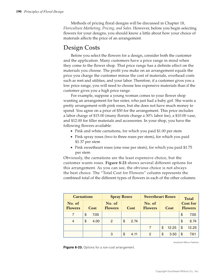 Principles of Floral Design: An Illustrated Guide, 2nd Edition page 190