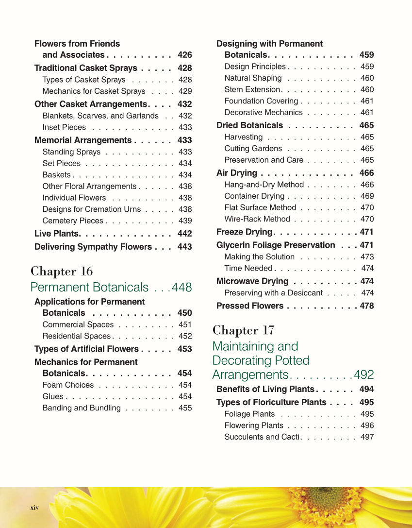 Principles of Floral Design: An Illustrated Guide, 2nd Edition page xiv