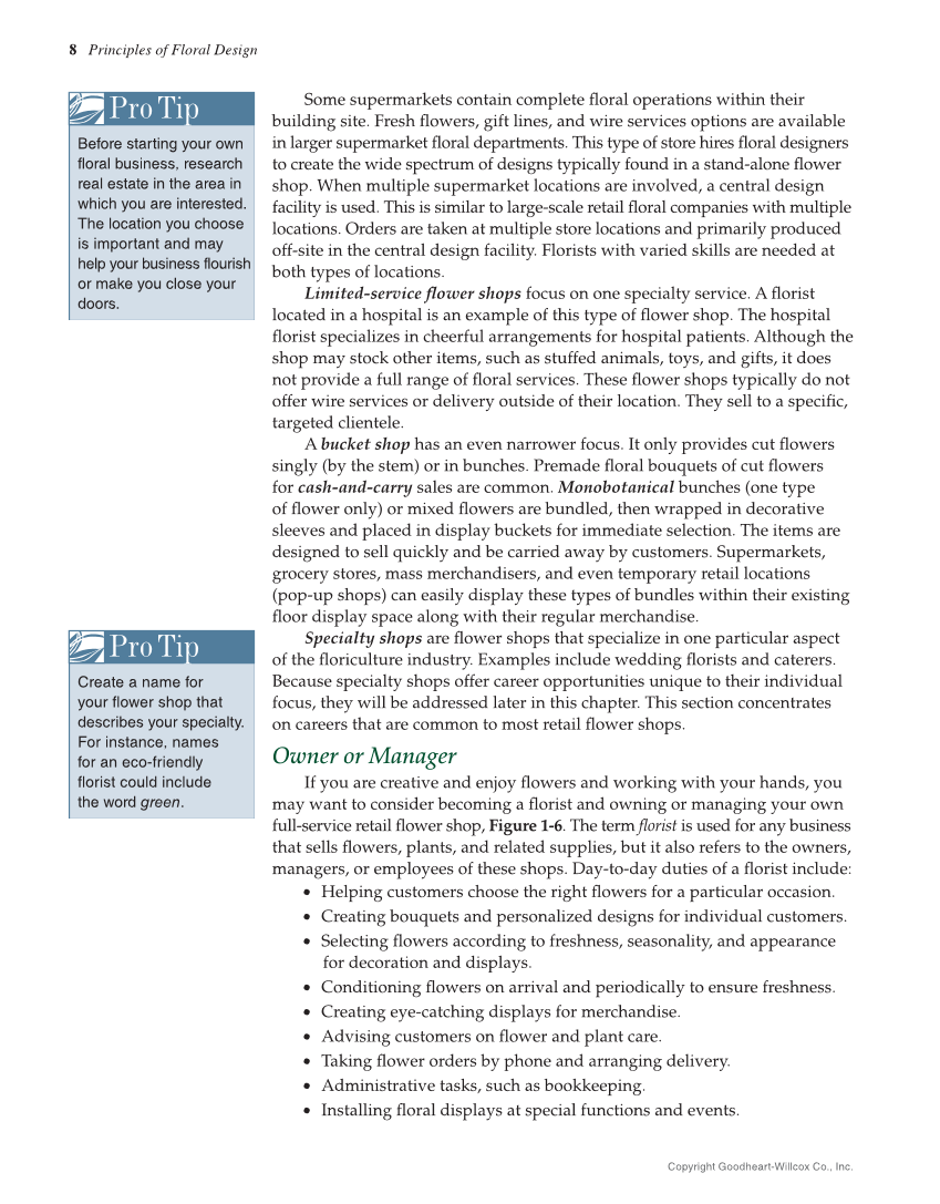 Principles of Floral Design: An Illustrated Guide, 2nd Edition page 8