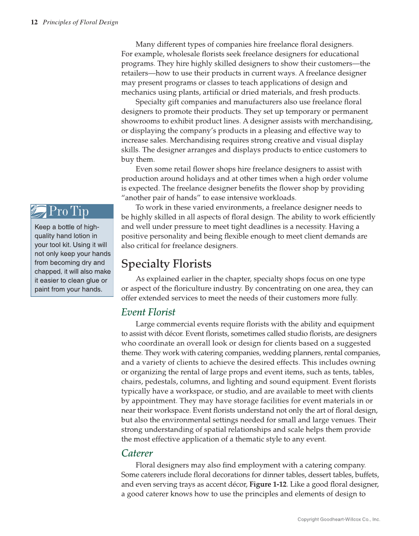 Principles of Floral Design: An Illustrated Guide, 2nd Edition page 12