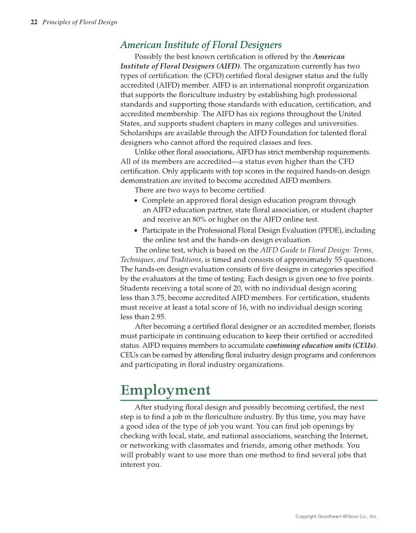 Principles of Floral Design: An Illustrated Guide, 2nd Edition page 22