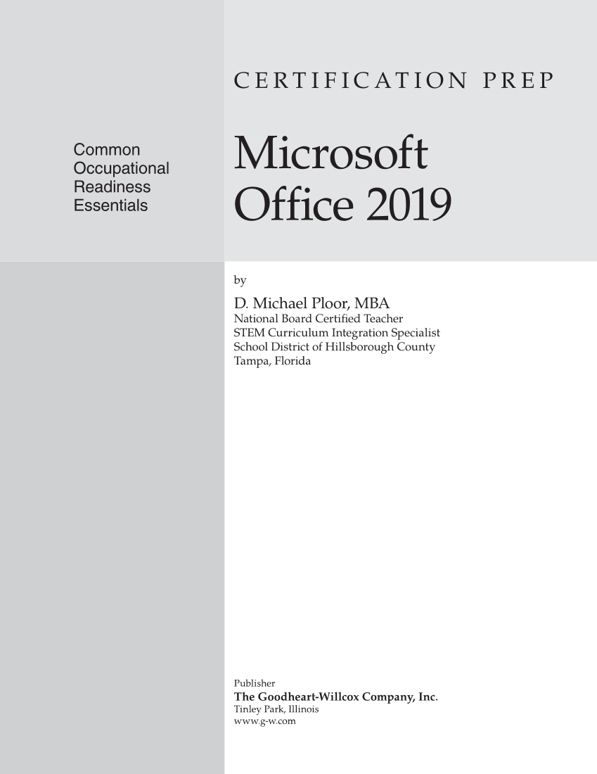 Certification Prep for Microsoft Office 2019 page 1
