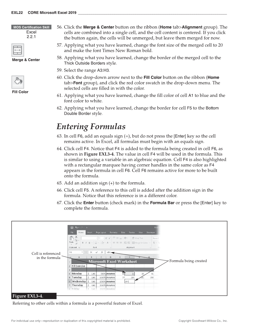 Certification Prep for Microsoft Office 2019 page EXL22