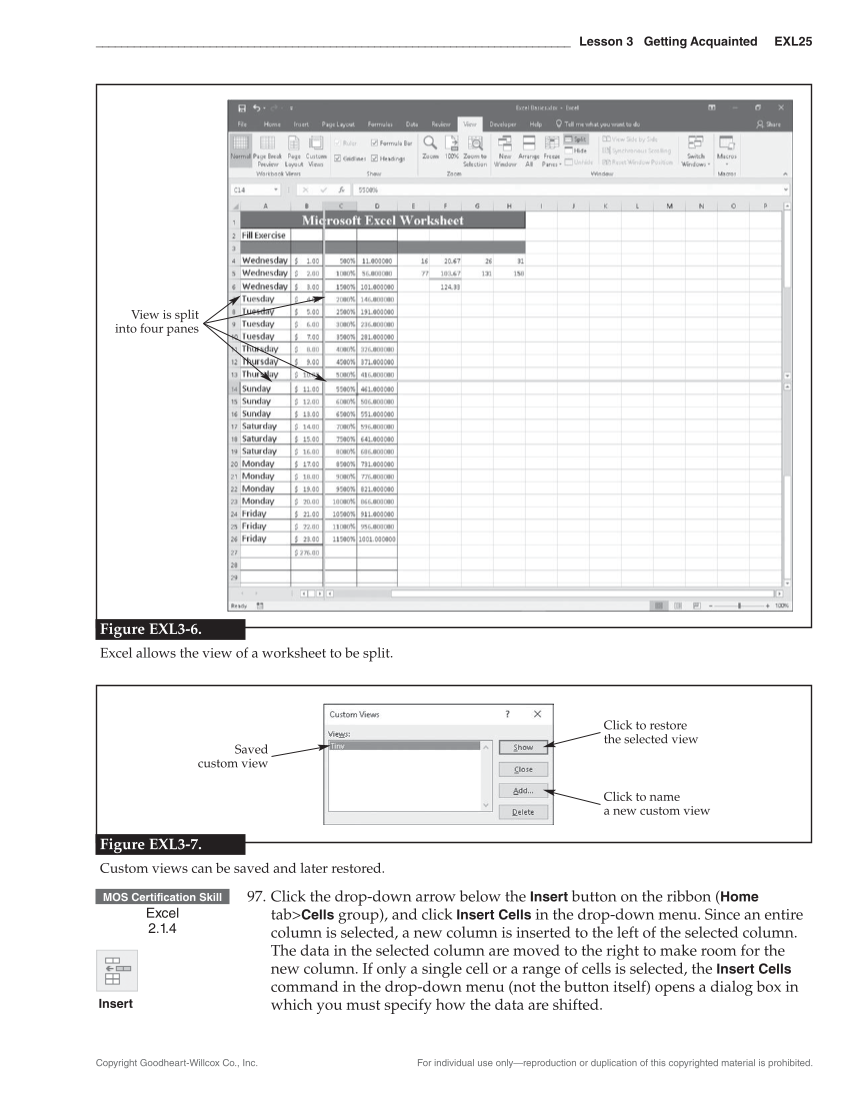 Certification Prep for Microsoft Office 2019 page EXL25