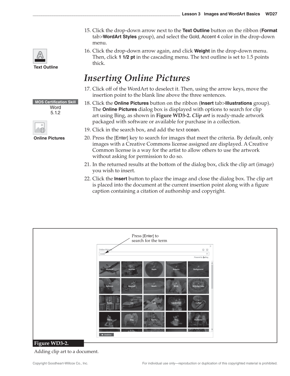 Certification Prep for Microsoft Office 2019 page WD27