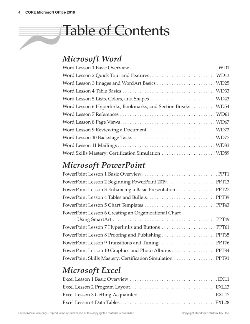 Certification Prep for Microsoft Office 2019 page 4