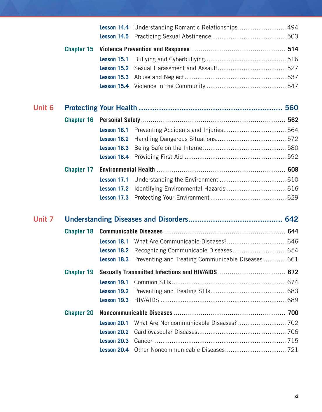 Essential Health Skills 3e page xi