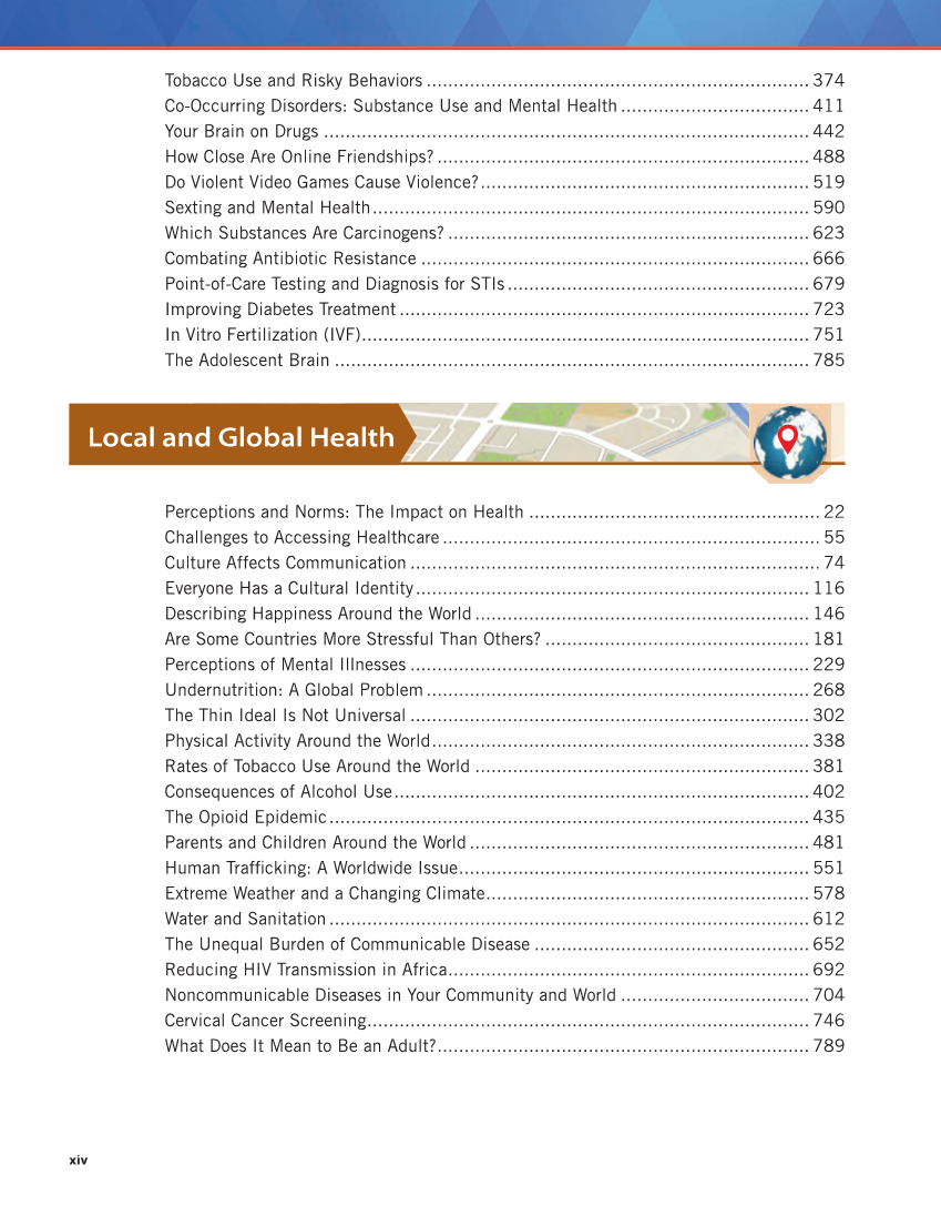 Essential Health Skills 3e page xiv