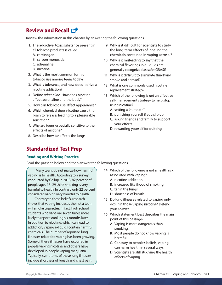 Essential Health Skills 3e page 391