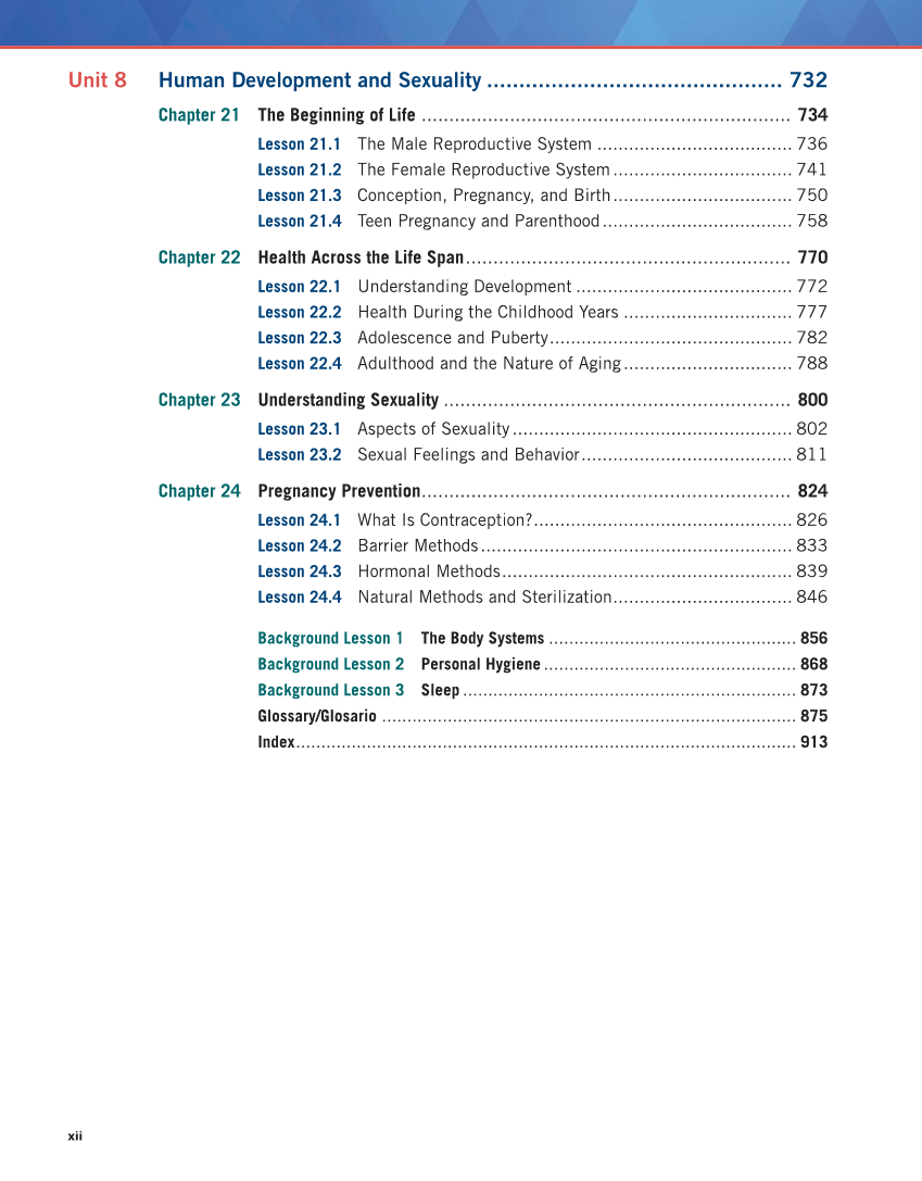 Comprehensive Health Skills 3e page xii