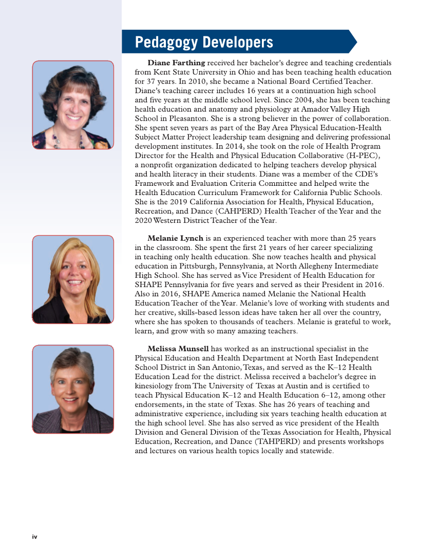 Comprehensive Health Skills 3e page iv