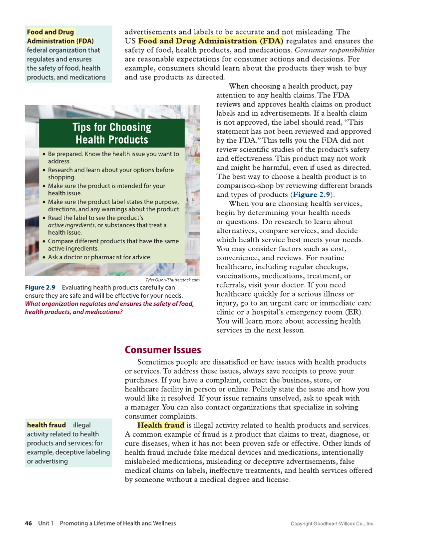 Comprehensive Health Skills 3e page 46