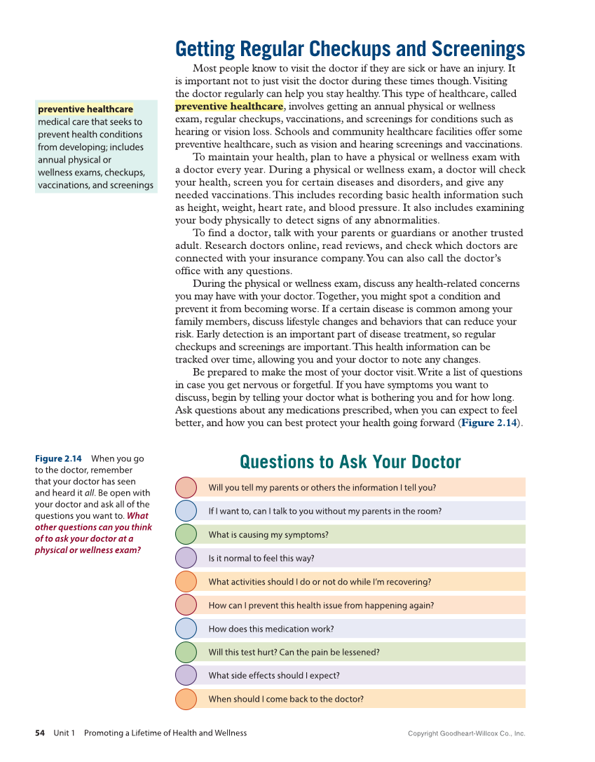 Comprehensive Health Skills 3e page 54