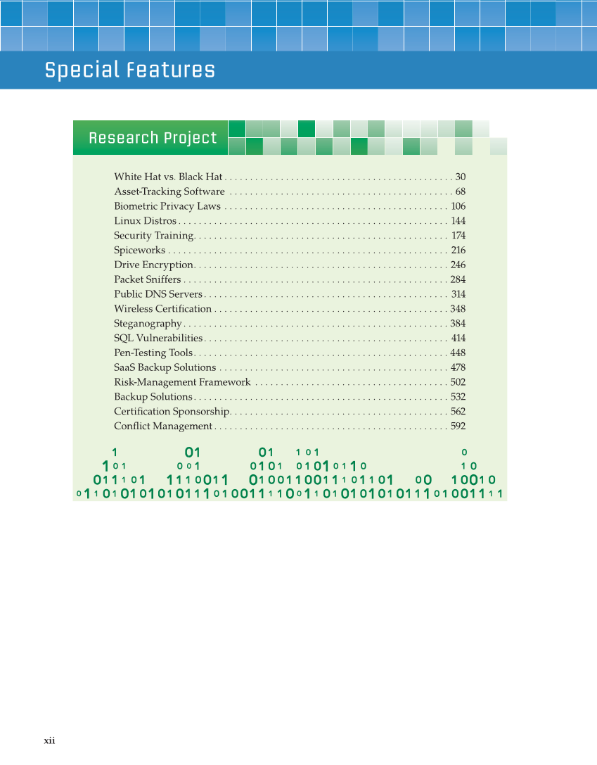 Principles of Cybersecurity, 1st Edition page xii