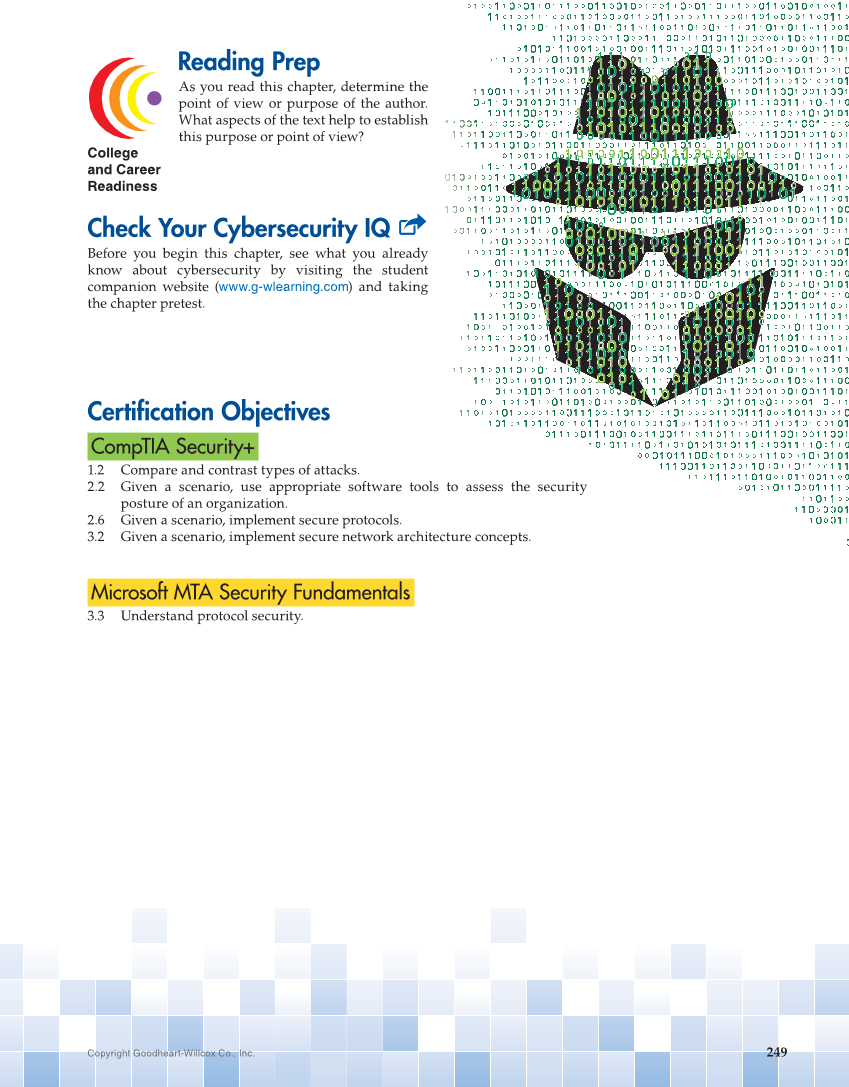 Principles of Cybersecurity, 1st Edition page 249
