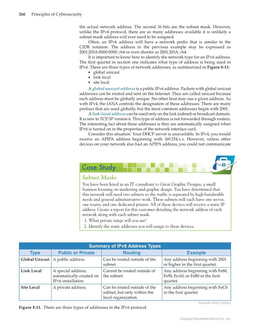 Principles of Cybersecurity, 1st Edition page 260