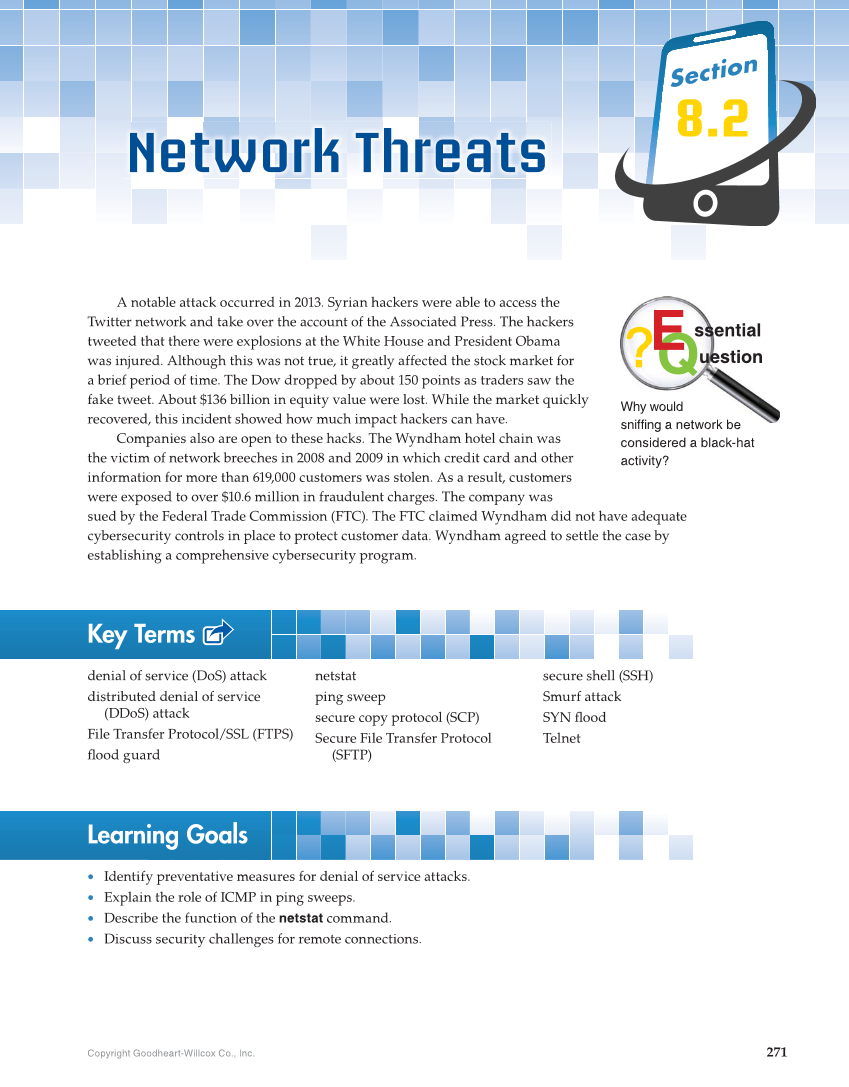 Principles of Cybersecurity, 1st Edition page 271