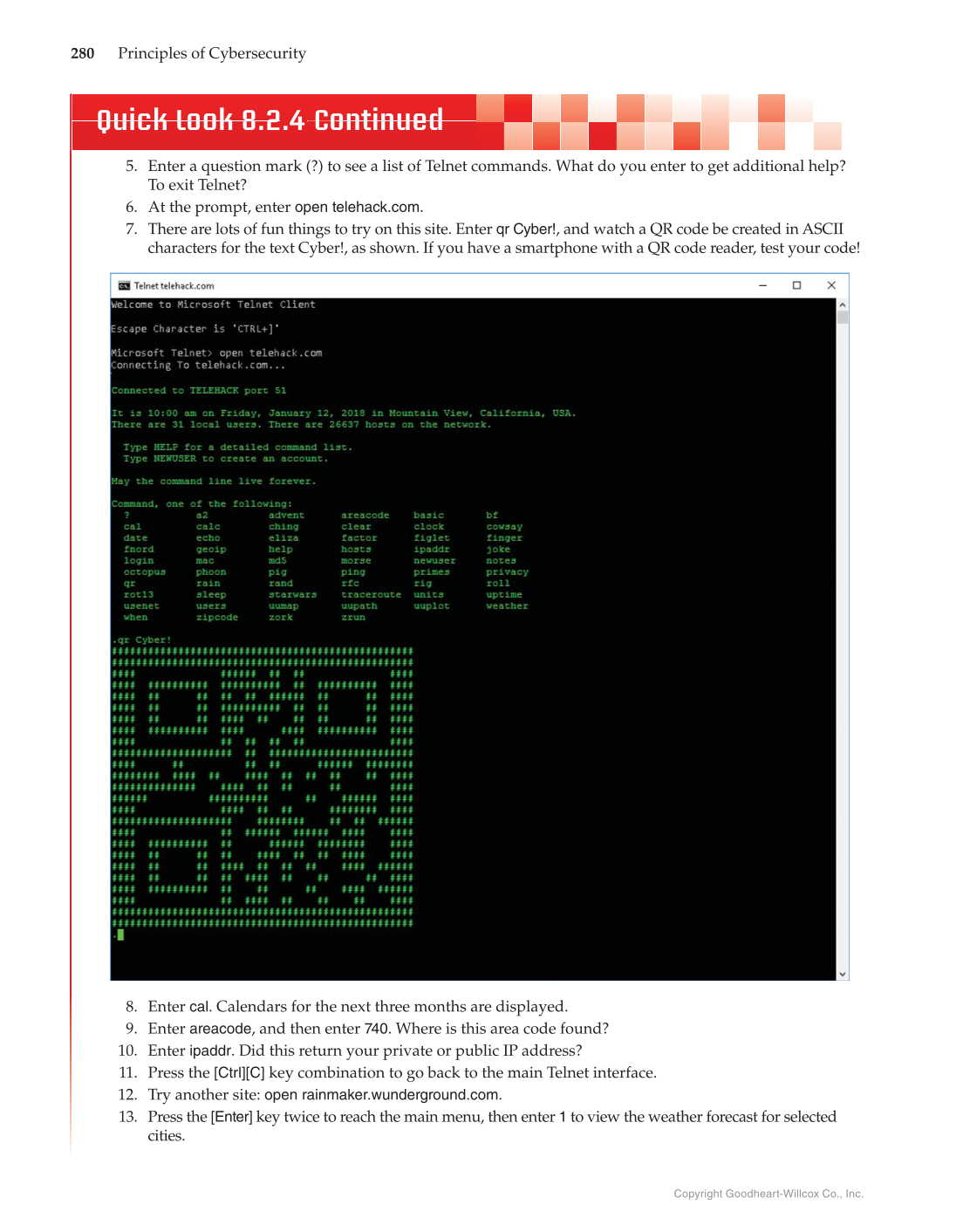 Principles of Cybersecurity, 1st Edition page 280