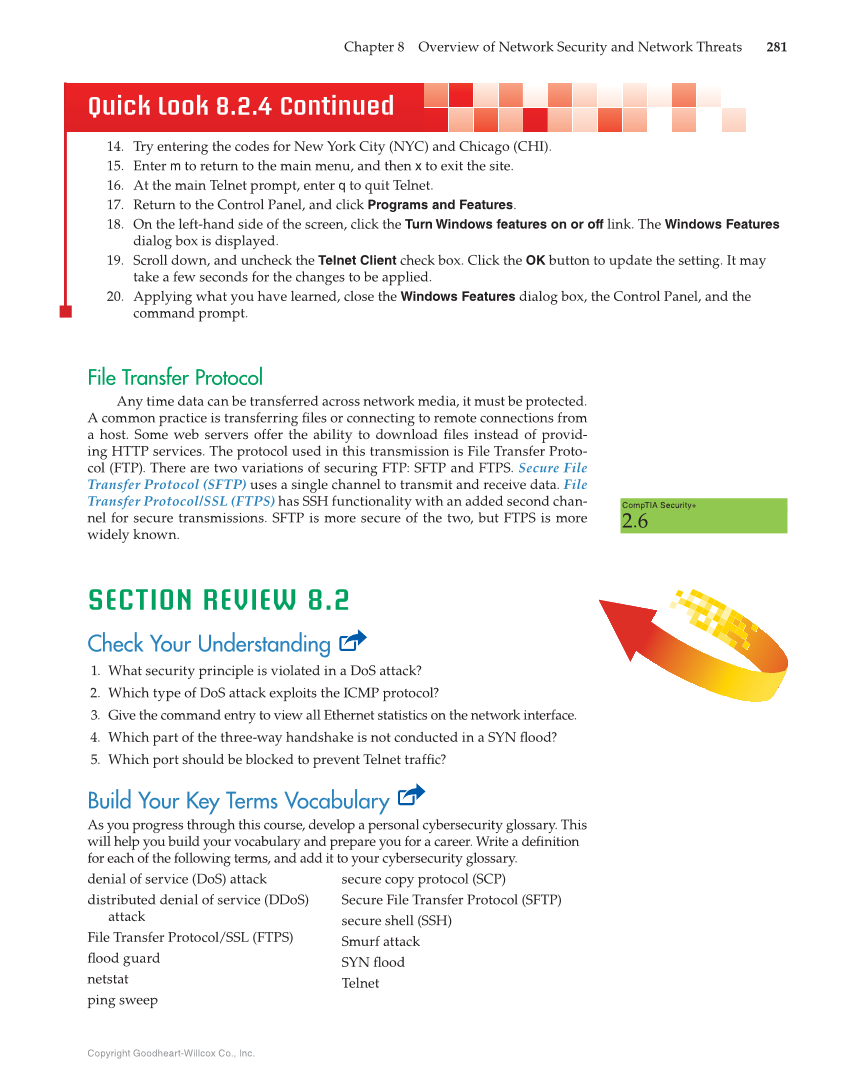 Principles of Cybersecurity, 1st Edition page 281