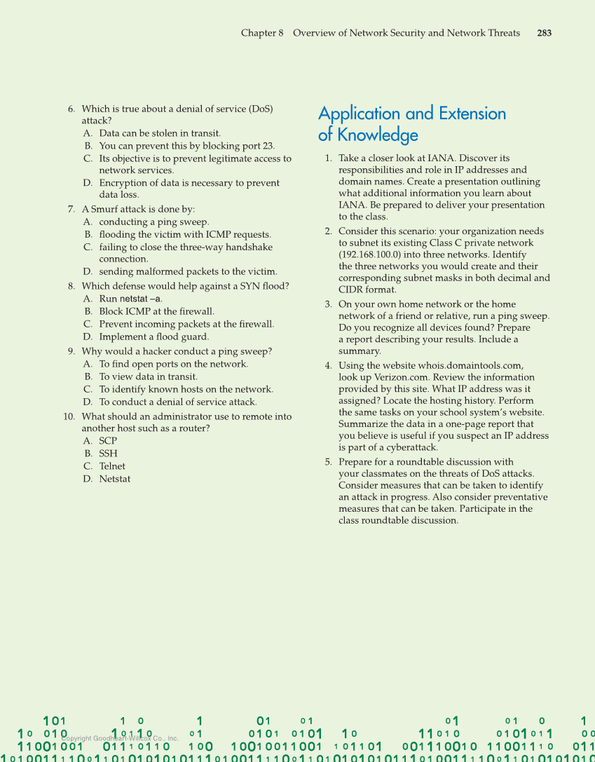 Principles of Cybersecurity, 1st Edition page 283