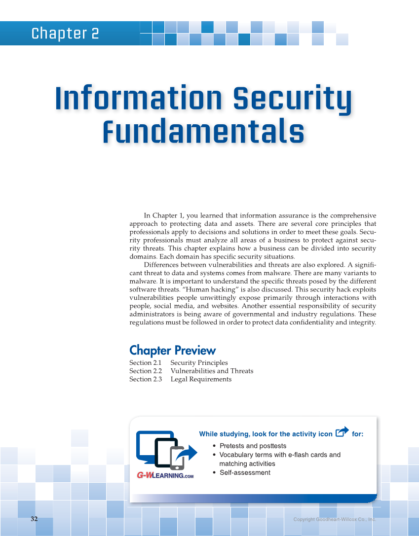 Principles of Cybersecurity, 1st Edition page 32