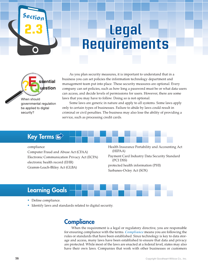 Principles of Cybersecurity, 1st Edition page 58