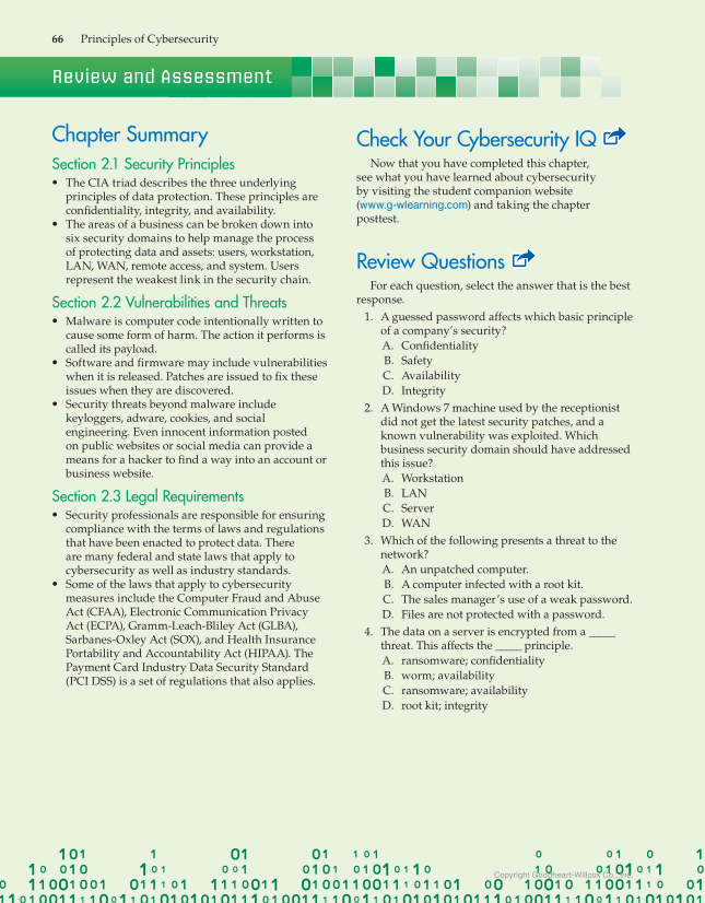 Principles of Cybersecurity, 1st Edition page 66
