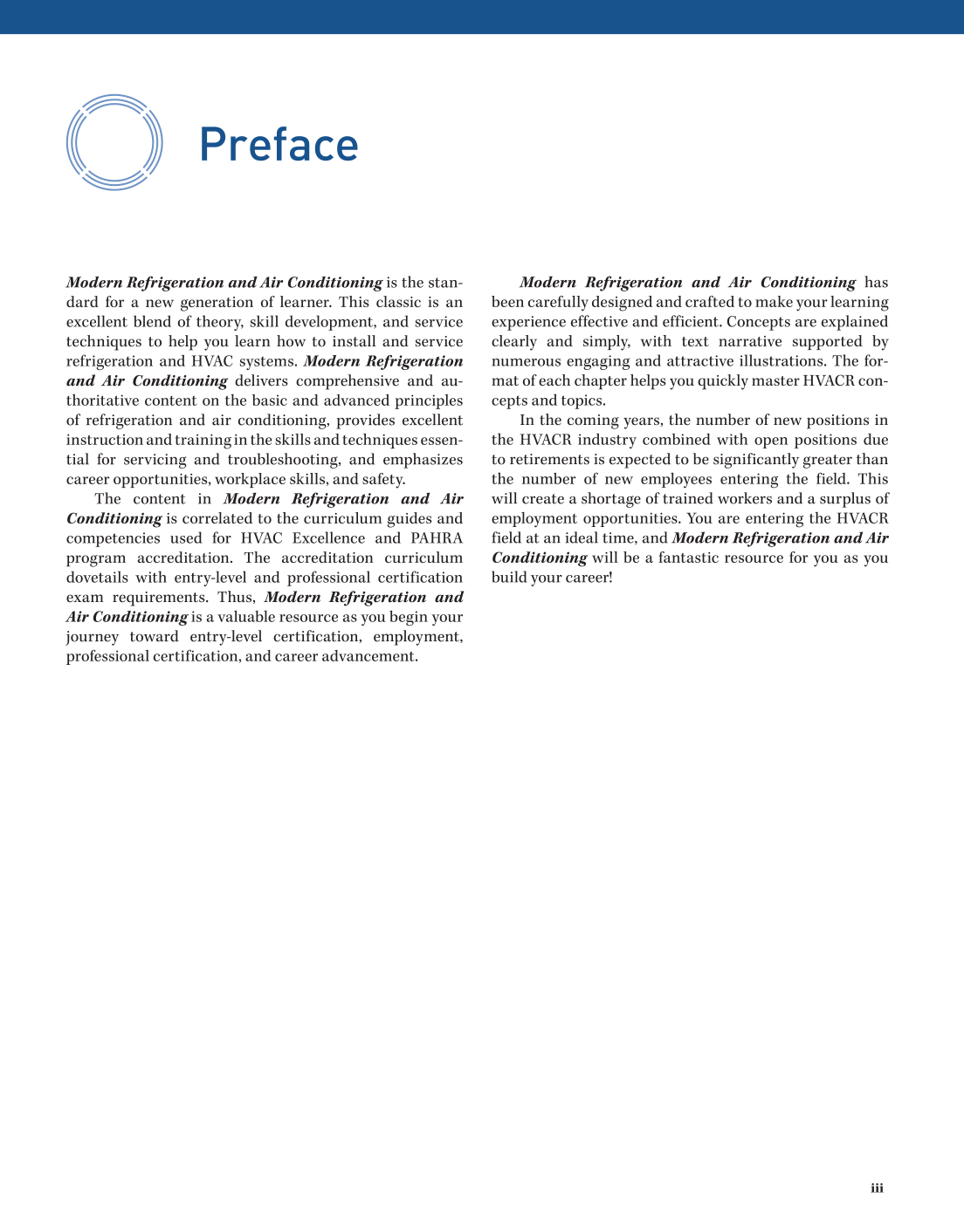 Modern Refrigeration and Air Conditioning, 21st Edition, Online Textbook page iii