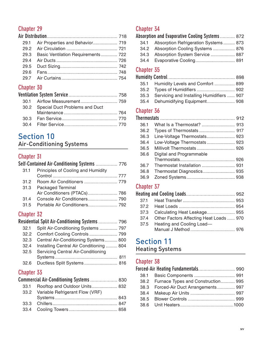 Modern Refrigeration and Air Conditioning, 21st Edition, Online Textbook page xv
