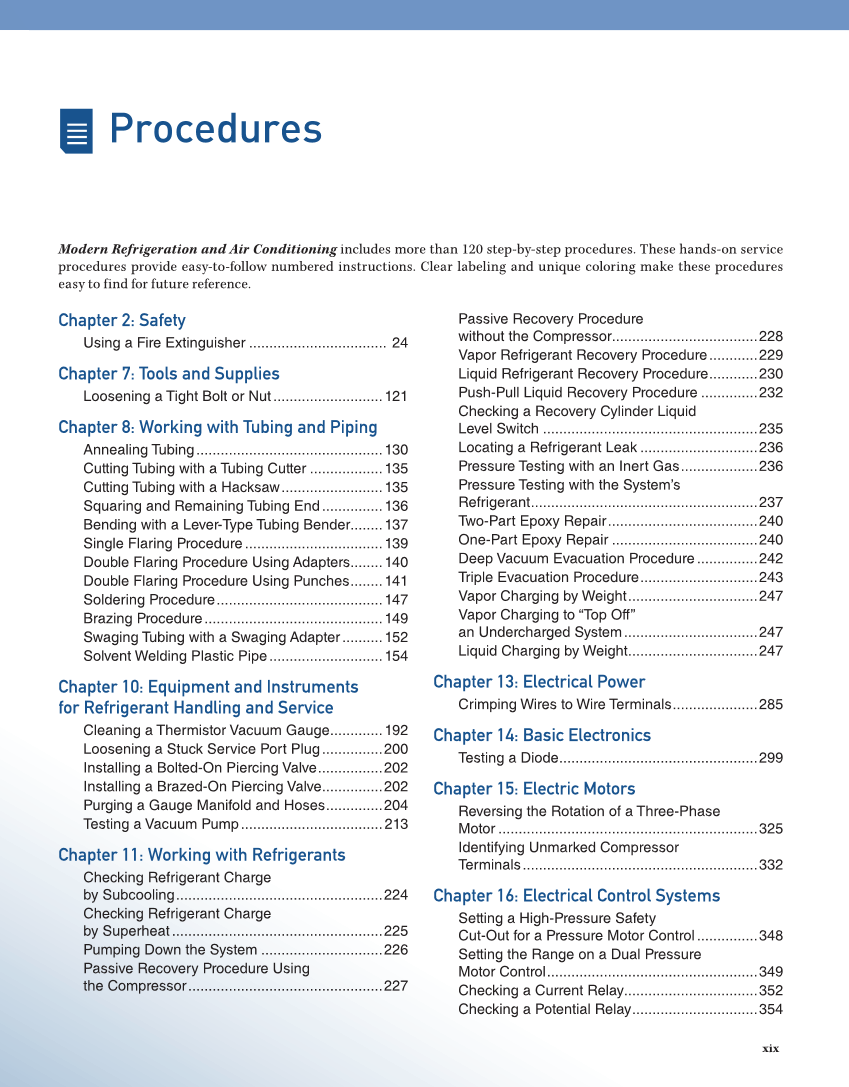 Modern Refrigeration and Air Conditioning, 21st Edition, Online Textbook page xix