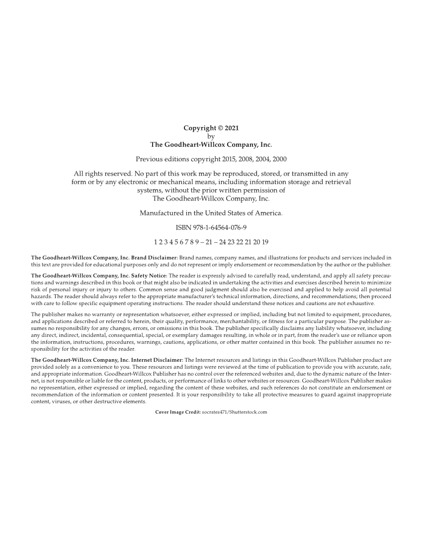 Auto Brakes, 5th Edition, Online Textbook page ii