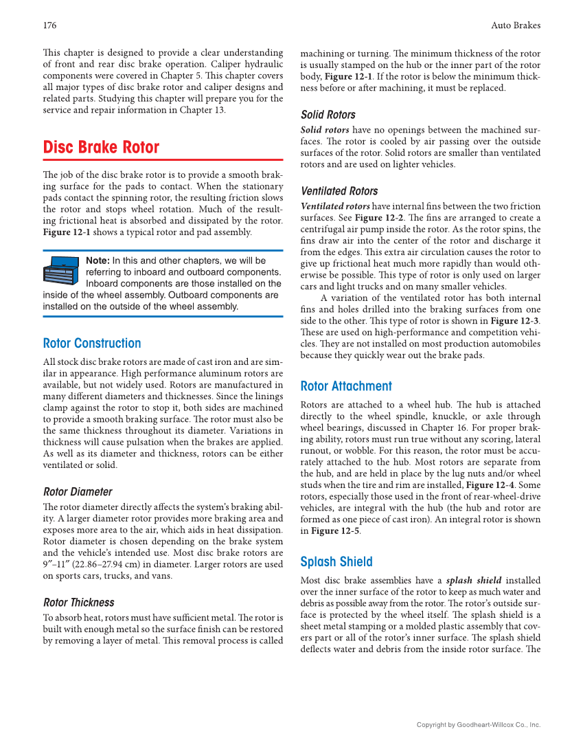 Auto Brakes, 5th Edition, Online Textbook page 176