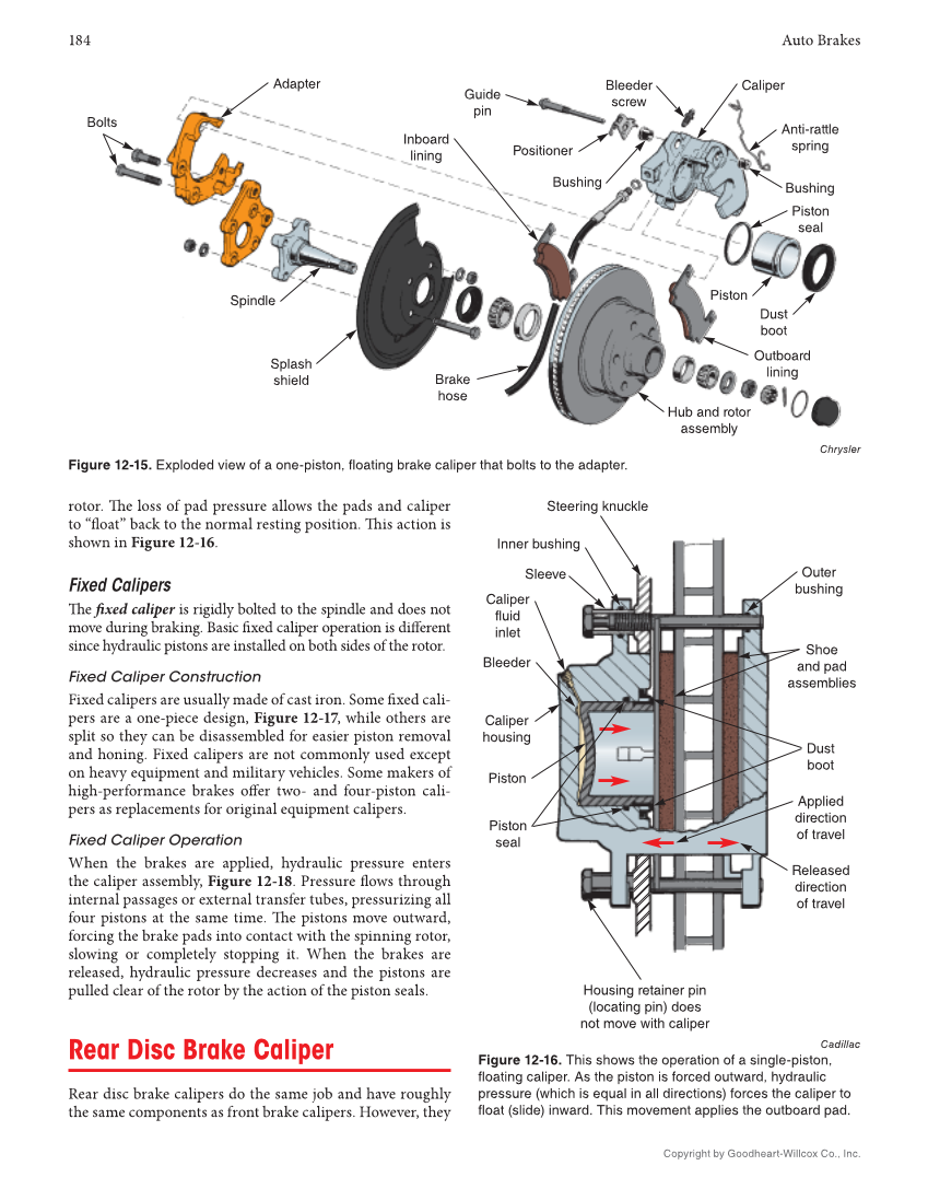 Auto Brakes, 5th Edition, Online Textbook page 184