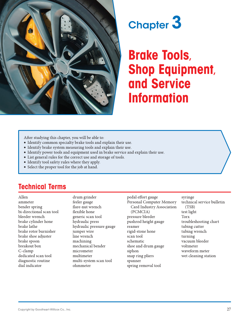 Auto Brakes, 5th Edition, Online Textbook page 27