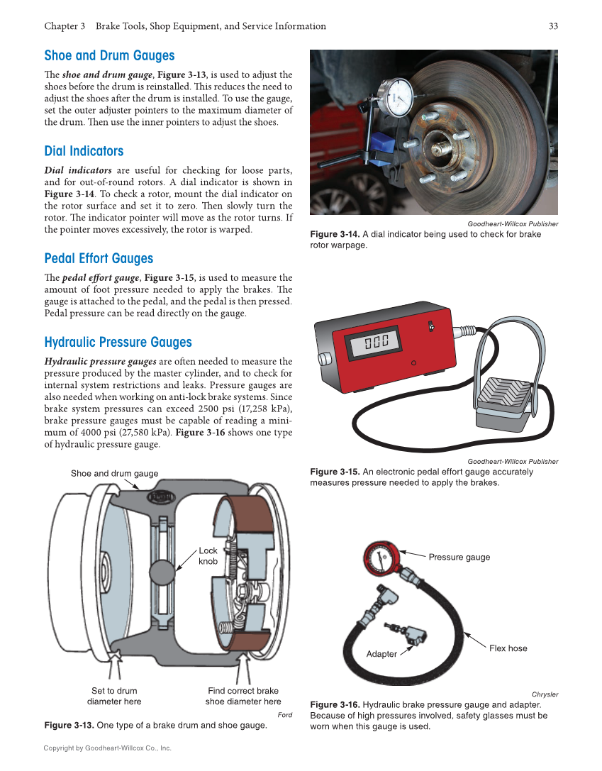 Auto Brakes, 5th Edition, Online Textbook page 33