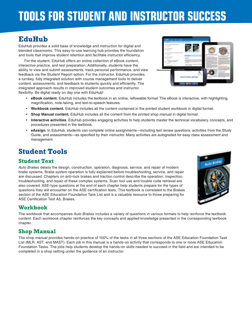 Auto Brakes, 5th Edition, Online Textbook page M6