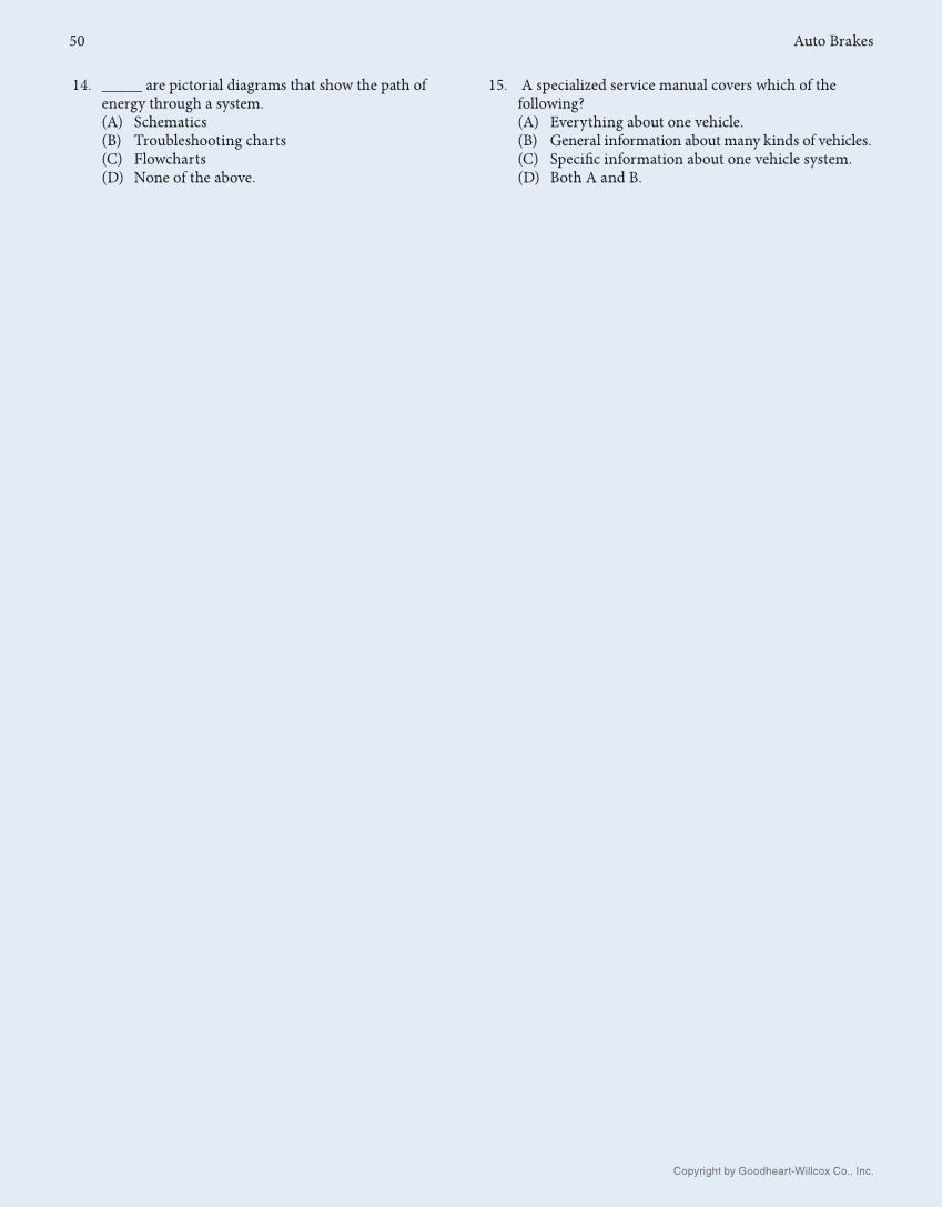 Auto Brakes, 5th Edition, Online Textbook page 50