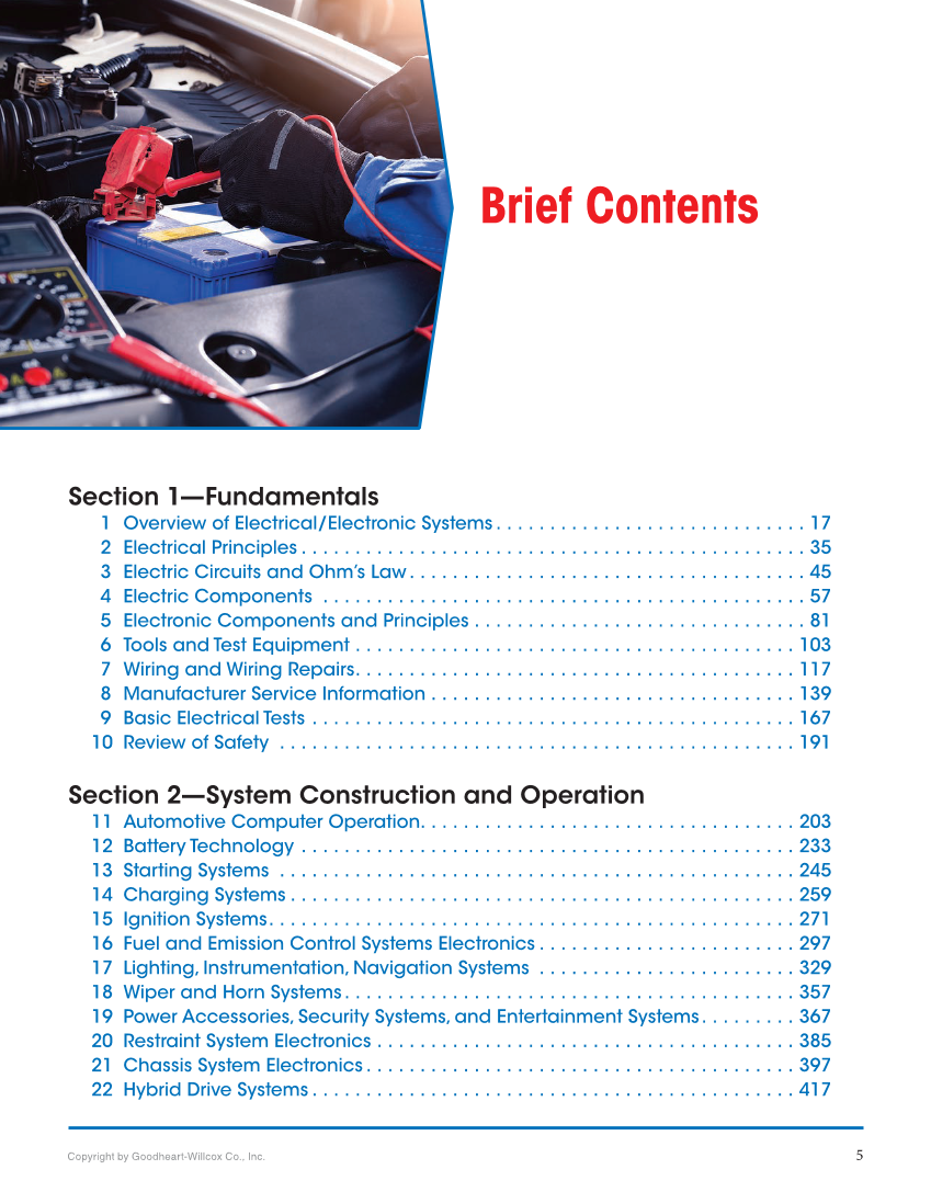 Auto Electricity and Electronics, 7th Edition, Online Textbook page 5