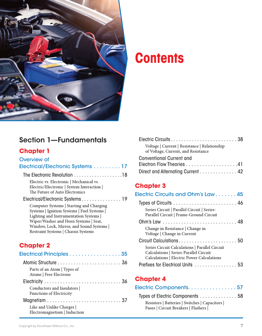 Auto Electricity and Electronics, 7th Edition, Online Textbook page 7