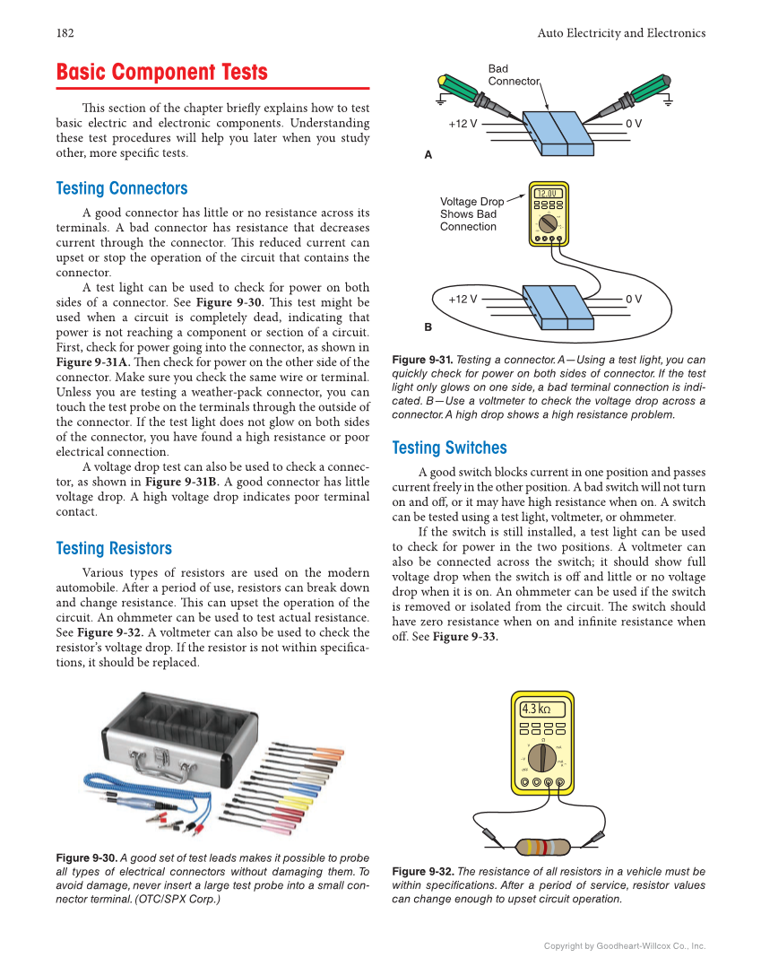 Auto Electricity and Electronics, 7th Edition, Online Textbook page 182