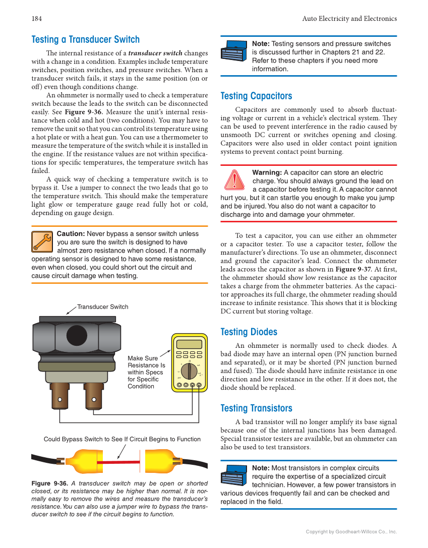 Auto Electricity and Electronics, 7th Edition, Online Textbook page 184