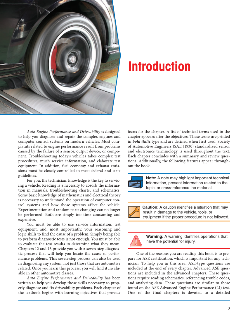 Auto Engine Performance and Driveability, 5th Edition, Online Textbook page 3