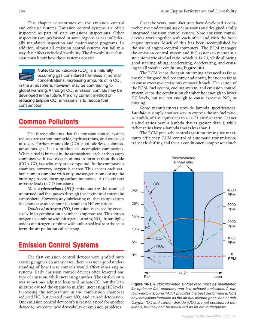 Auto Engine Performance and Driveability, 5th Edition, Online Textbook page 184